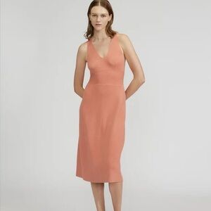 EVERLANE The Ribbed Cotton Cross-Back Dress